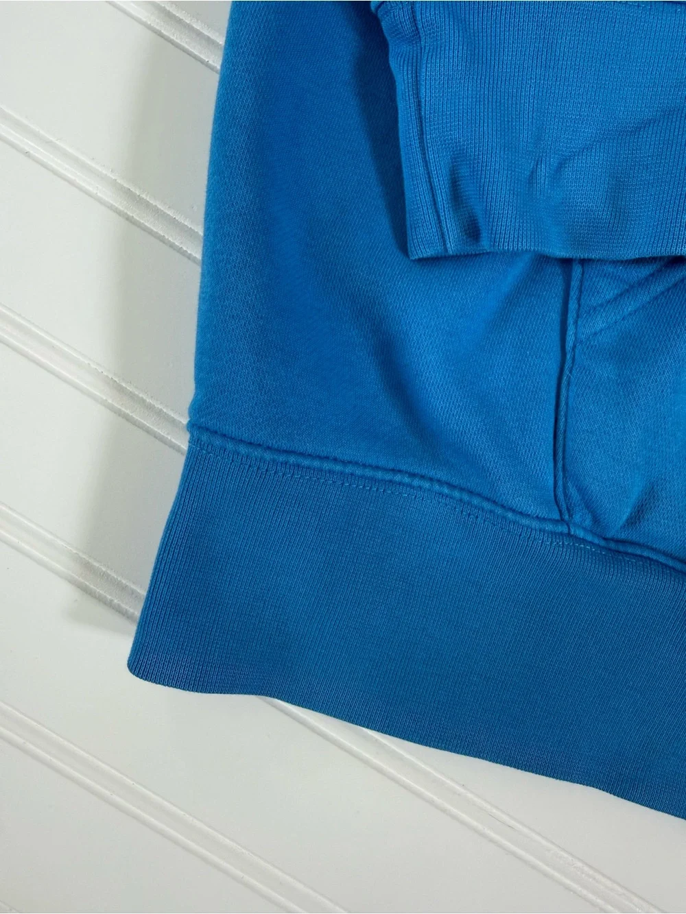Nike Men's Blue Pullover Hoodie with White Swoosh
